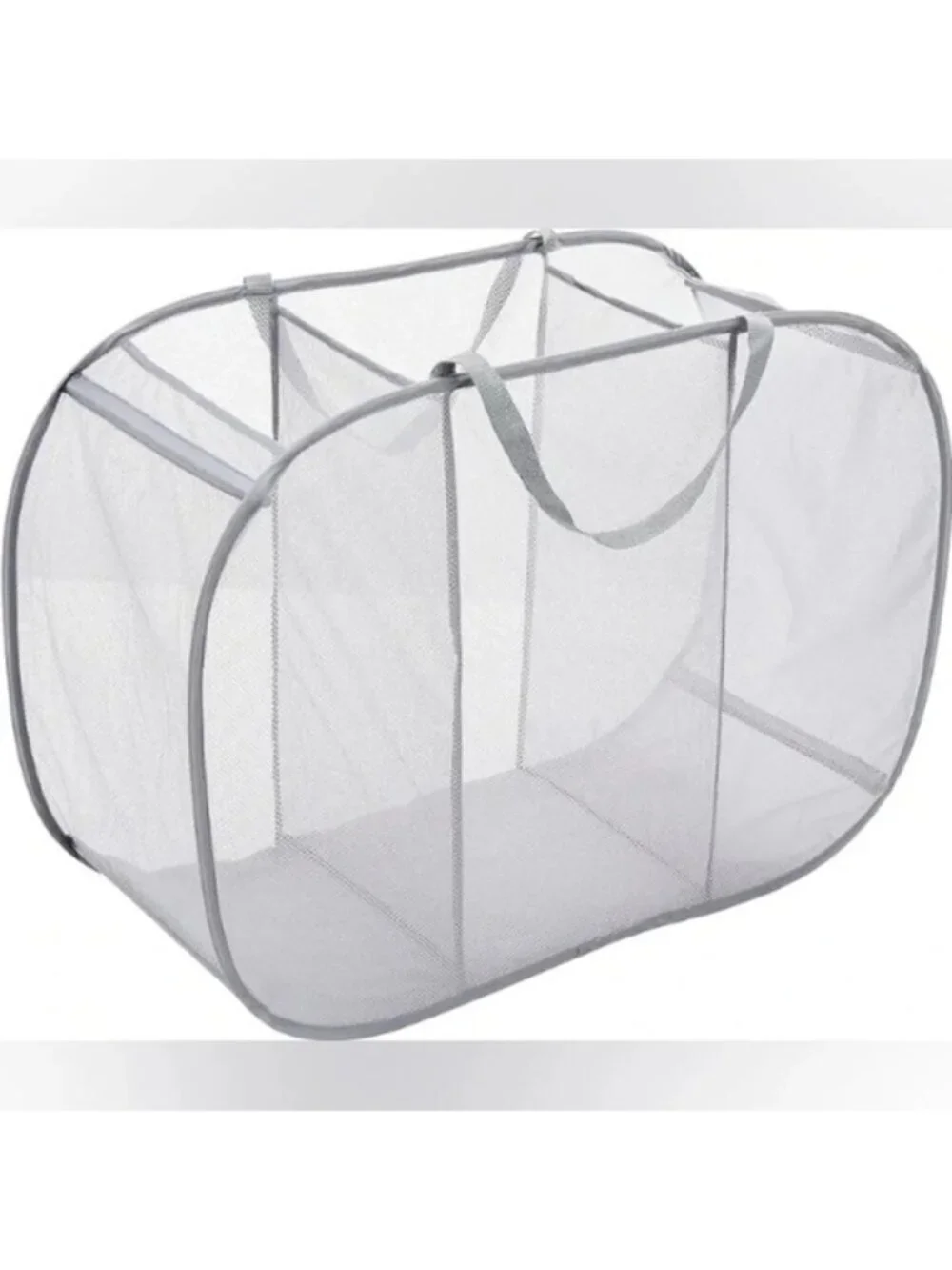 Whitmor Pop and Fold Laundry  Sorter, Paloma Gray